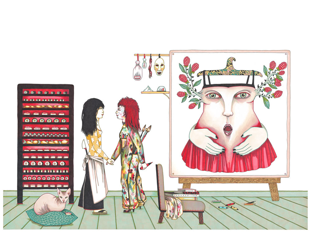 06_Pages 12-13 - Illustrations du livre Une amie pour la vie. Editions Thierry Magnier_2012